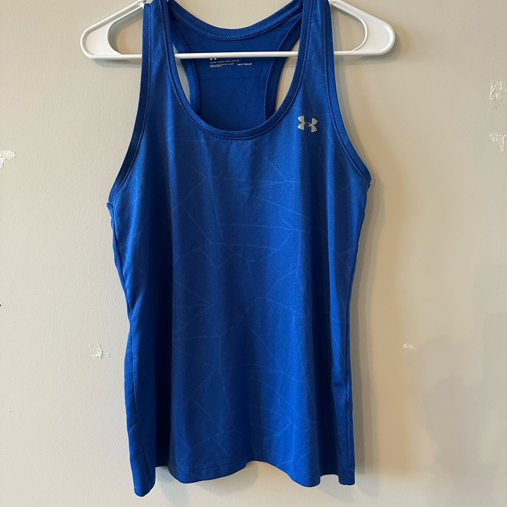 Under Armour Blue Fitted Sleeveless Tank Top